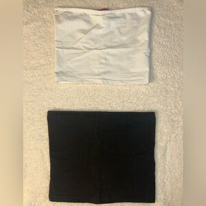 Edikted White and Black Tube Tops